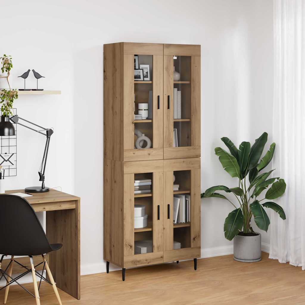 Haut Armoire 2 pc Chêne artisanal 69,5 x 34 x 180 cm
