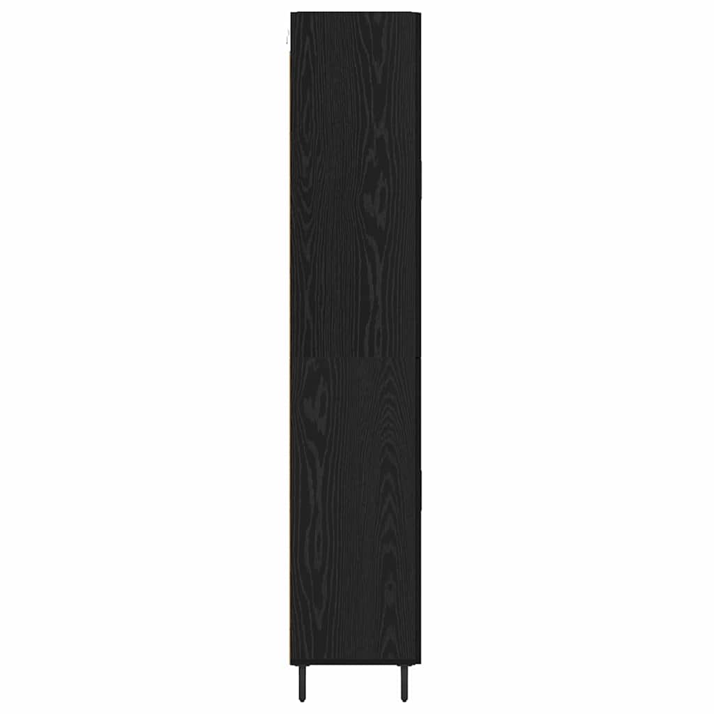 Haut Armoire 2 pc Chêne noir 69,5 x 34 x 180 cm