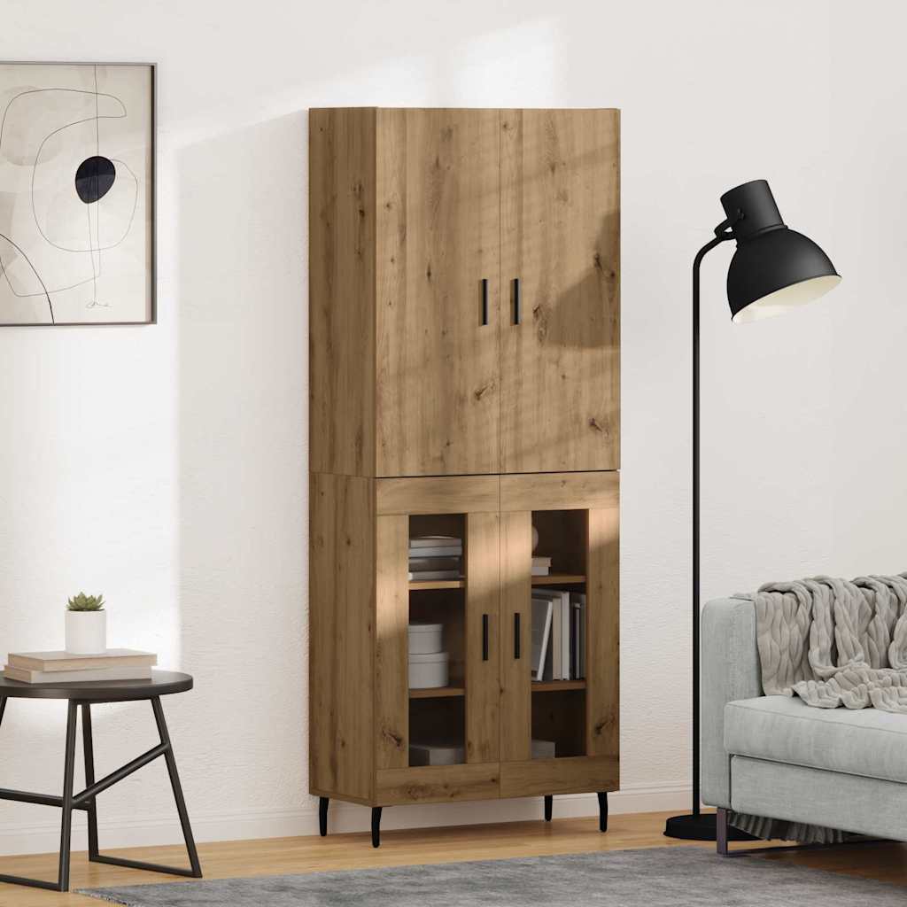 Haut Armoire 2 pc Bois Ancien 69,5 x 34 x 180 cm - XIOS