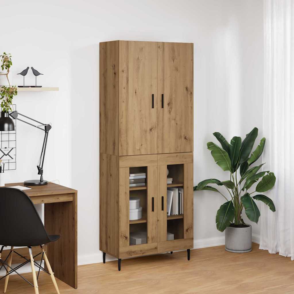 Haut Armoire 2 pc Bois Ancien 69,5 x 34 x 180 cm - XIOS