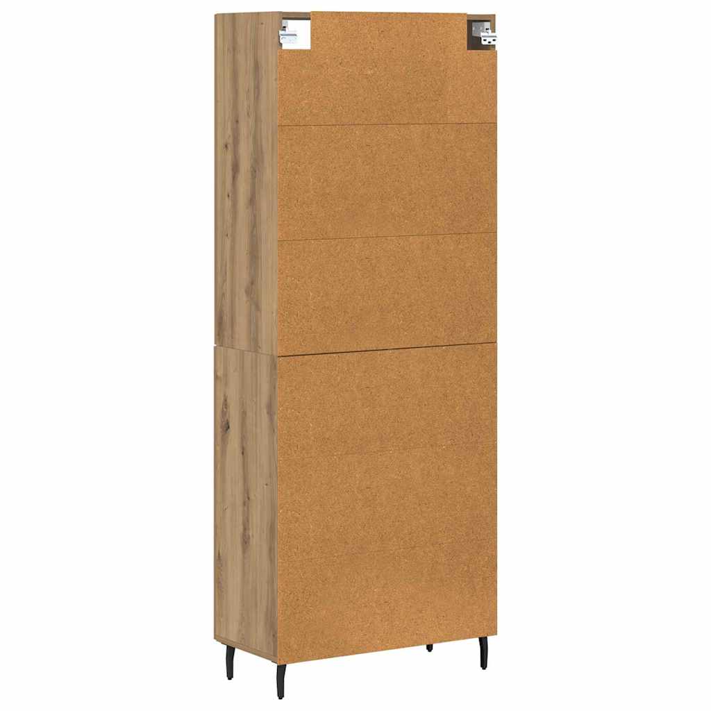 Haut Armoire 2 pc Bois Ancien 69,5 x 34 x 180 cm - XIOS