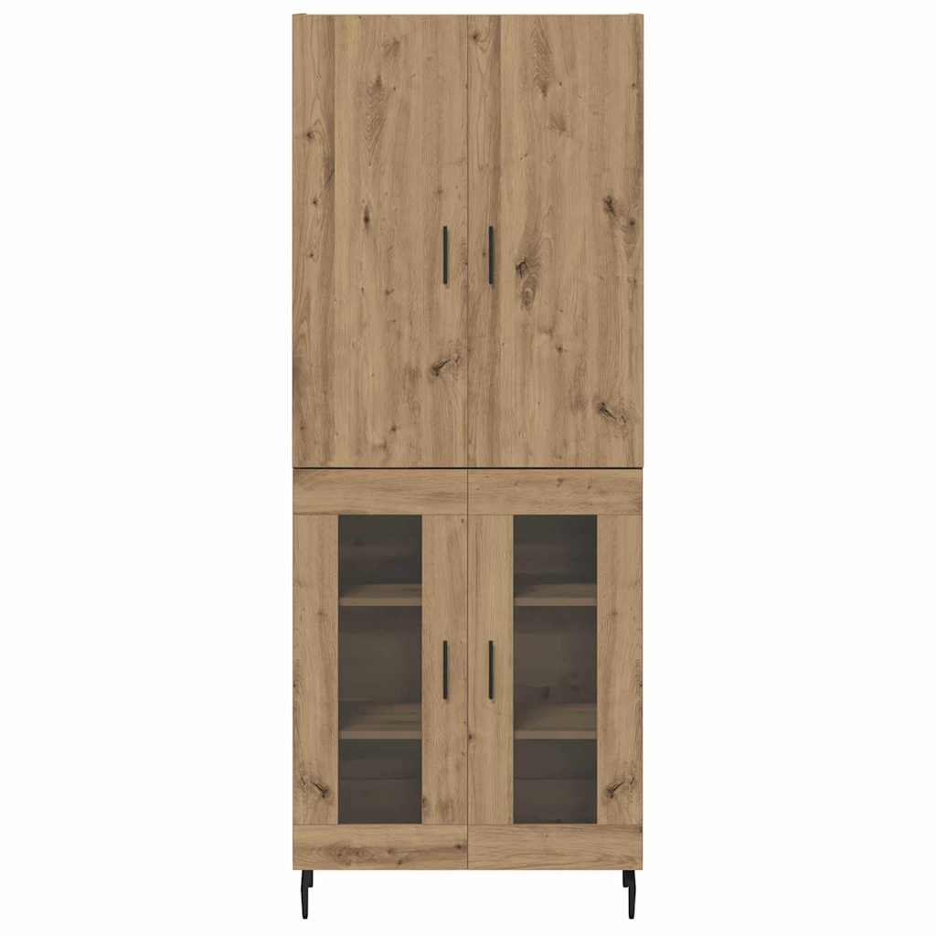 Haut Armoire 2 pc Bois Ancien 69,5 x 34 x 180 cm - XIOS