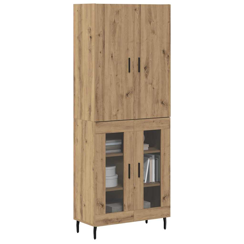 Haut Armoire 2 pc Bois Ancien 69,5 x 34 x 180 cm - XIOS