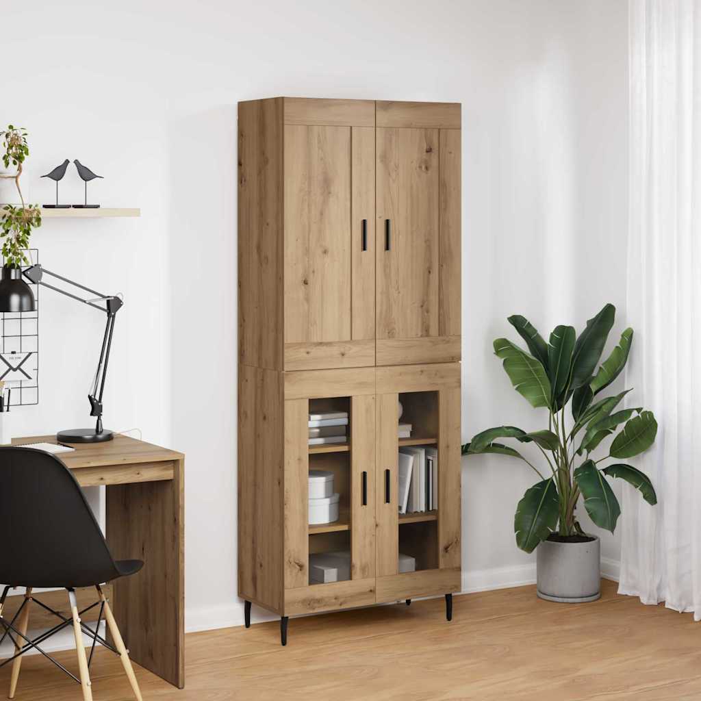 Haut Armoire 2 pcs Chêne artisanal 69,5 x 34 x 180 cm