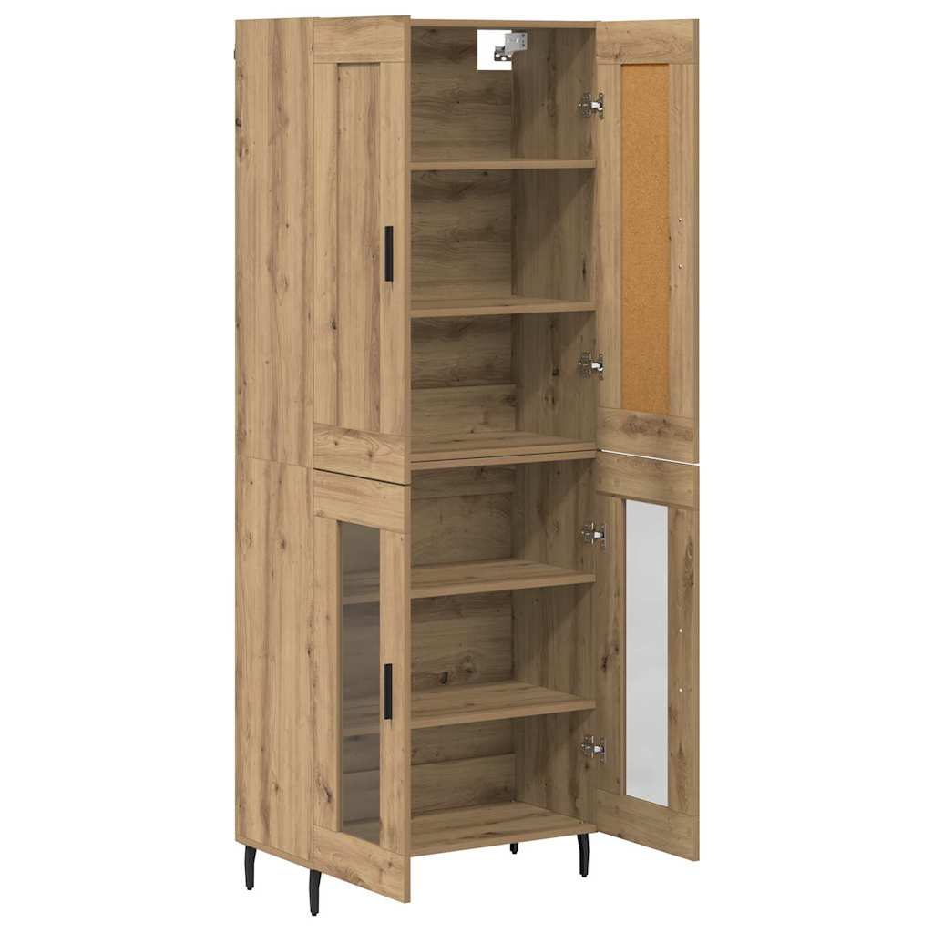 Haut Armoire 2 pcs Chêne artisanal 69,5 x 34 x 180 cm