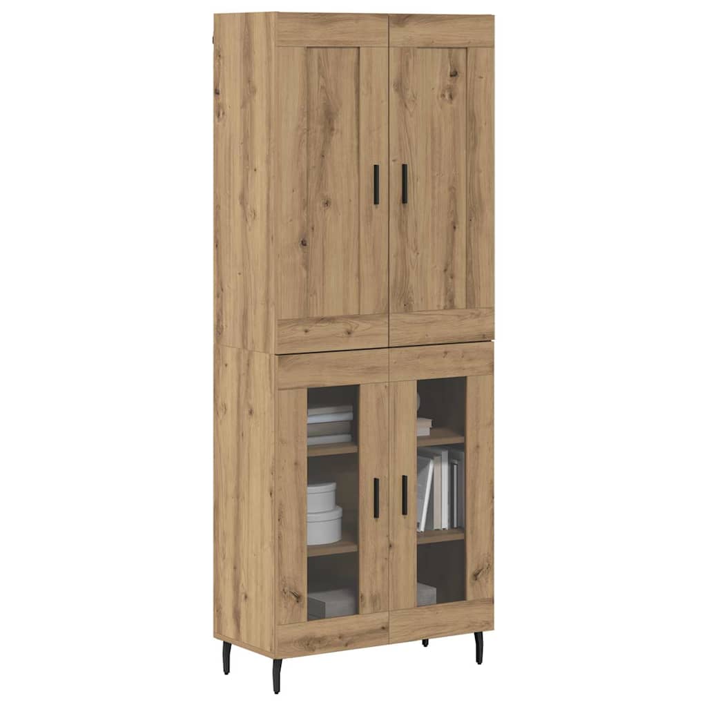 Haut Armoire 2 pcs Chêne artisanal 69,5 x 34 x 180 cm