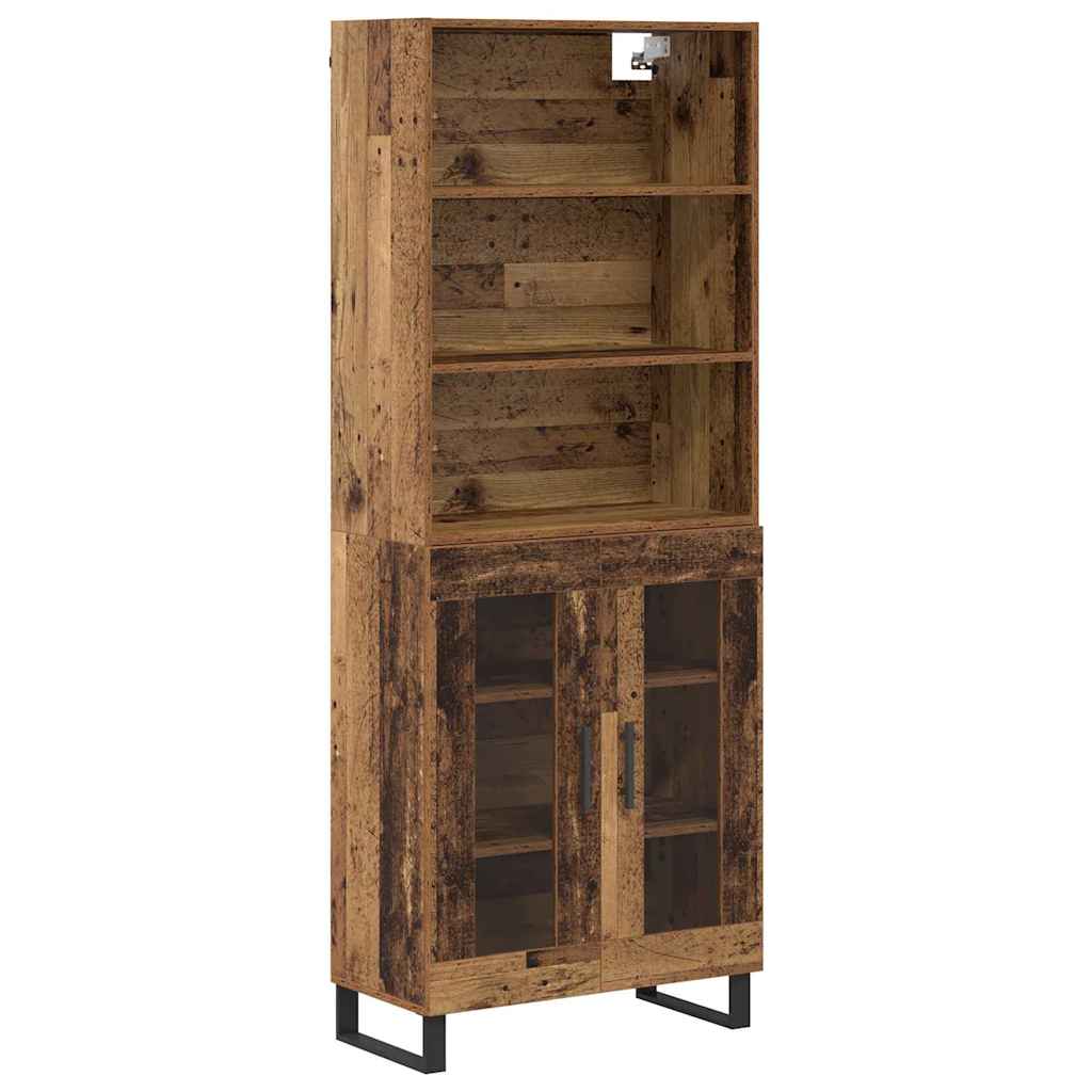 Haut Armoire 2 pcs Bois ancien Bois d'ingénierie - XIOS