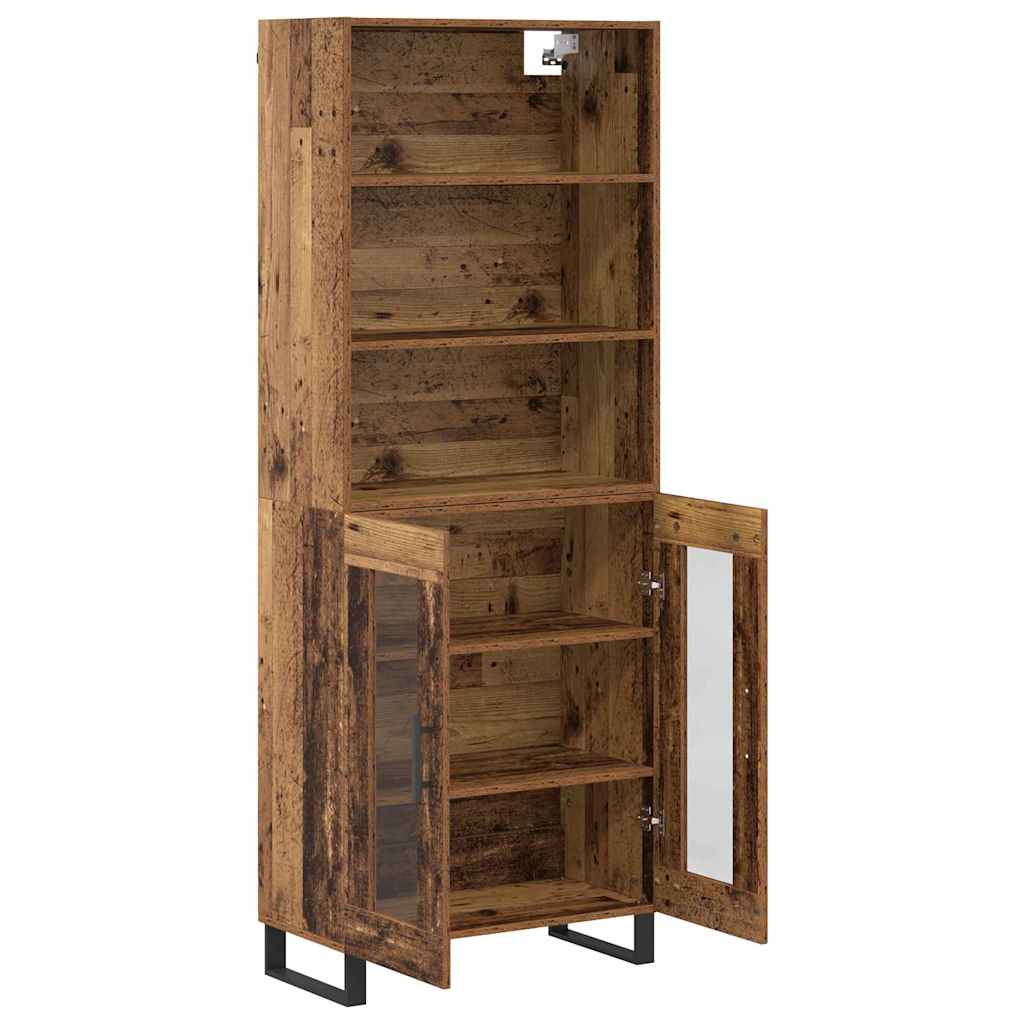 Haut Armoire 2 pcs Bois ancien Bois d'ingénierie - XIOS