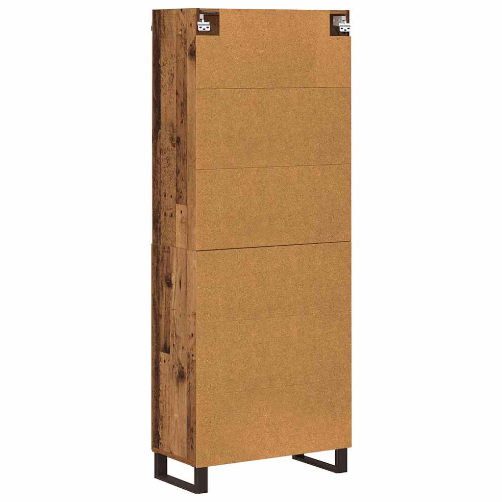 Haut Armoire 2 pcs Bois ancien Bois d'ingénierie - XIOS