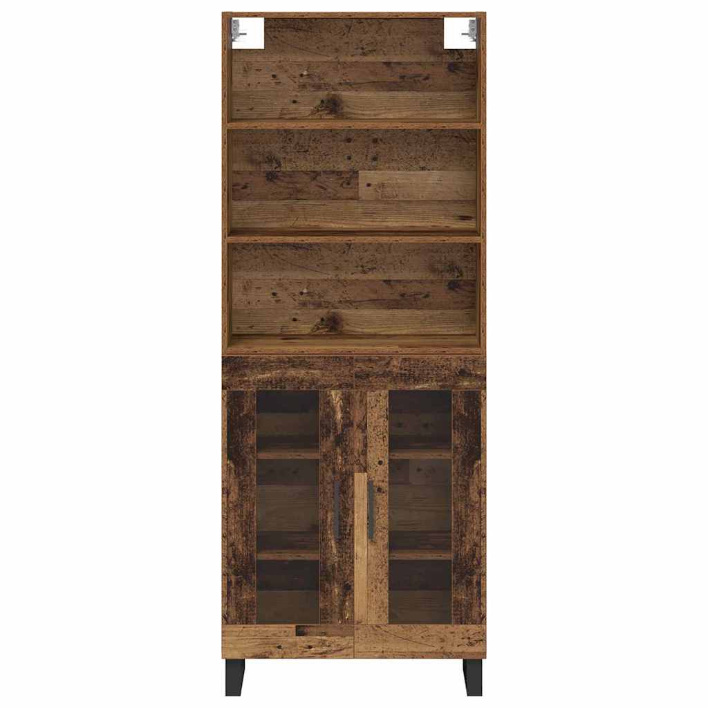 Haut Armoire 2 pcs Bois ancien Bois d'ingénierie - XIOS