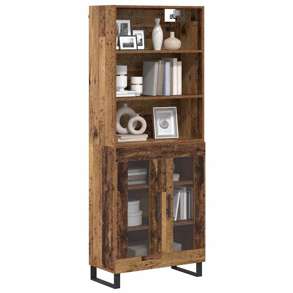 Haut Armoire 2 pcs Bois ancien Bois d'ingénierie - XIOS