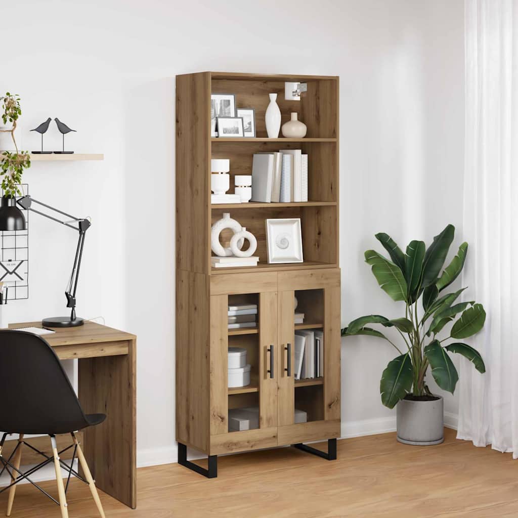 Haut Armoire 2 pcs Chêne artisanal Bois d'ingénierie - XIOS