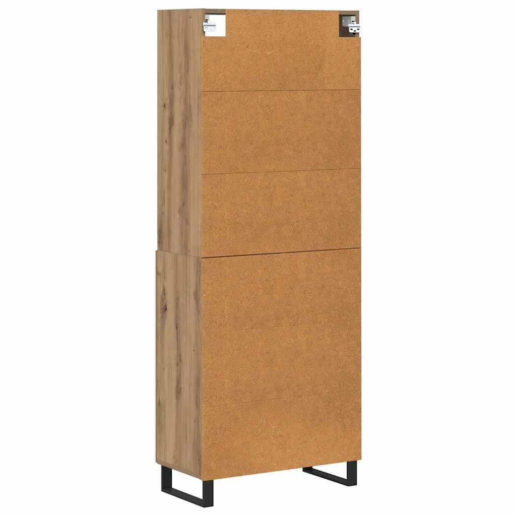 Haut Armoire 2 pc Chêne artisanal 69,5 x 34 x 180 cm