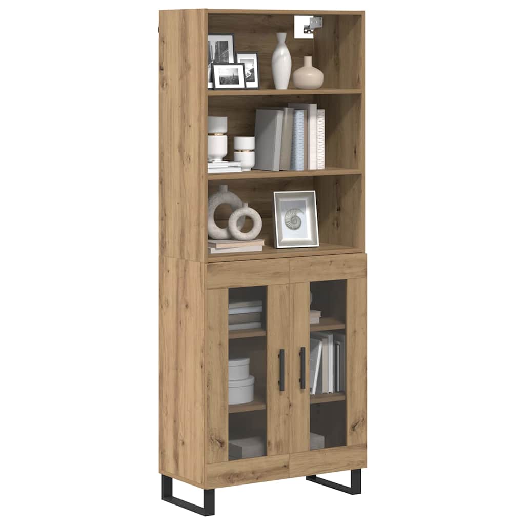Haut Armoire 2 pcs Chêne artisanal Bois d'ingénierie - XIOS