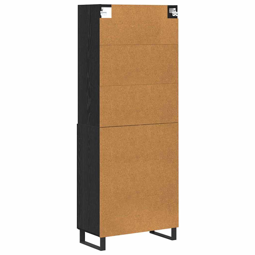 Haut Armoire 2 pcs Chêne noir Bois d'ingénierie - XIOS