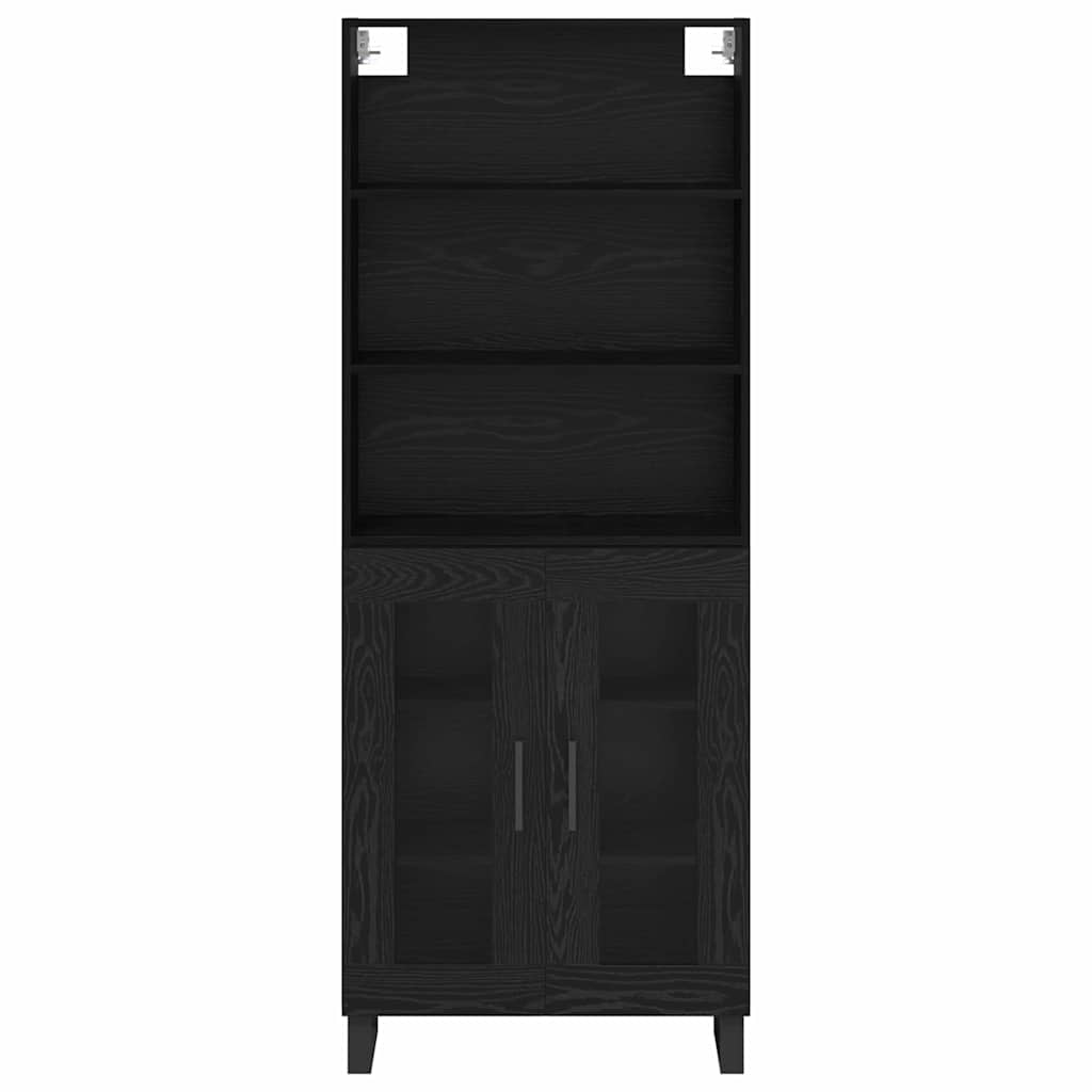 Haut Armoire 2 pcs Chêne noir Bois d'ingénierie - XIOS