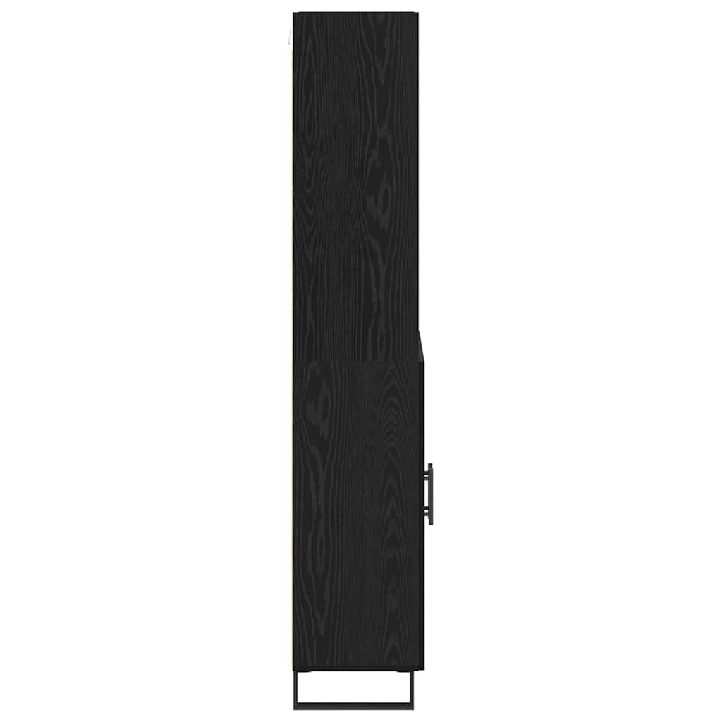 Haut Armoire 2 pcs Chêne noir Bois d'ingénierie - XIOS