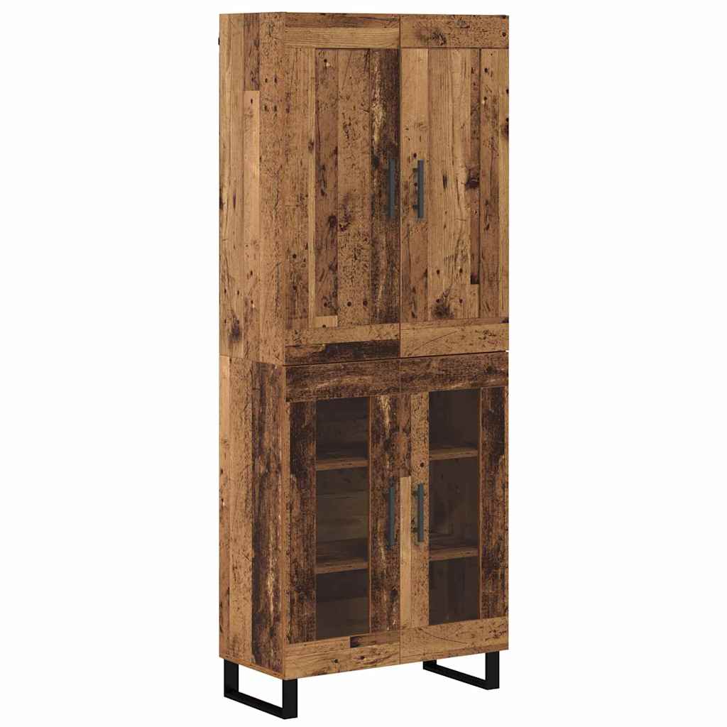 Haut Armoire 2 pc Bois ancien 69,5 x 34 x 180 cm