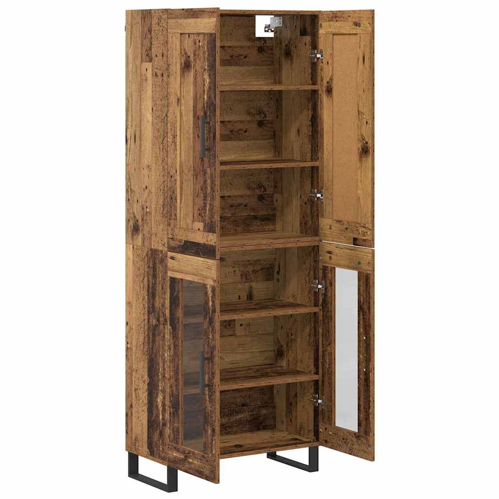 Haut Armoire 2 pc Bois ancien 69,5 x 34 x 180 cm
