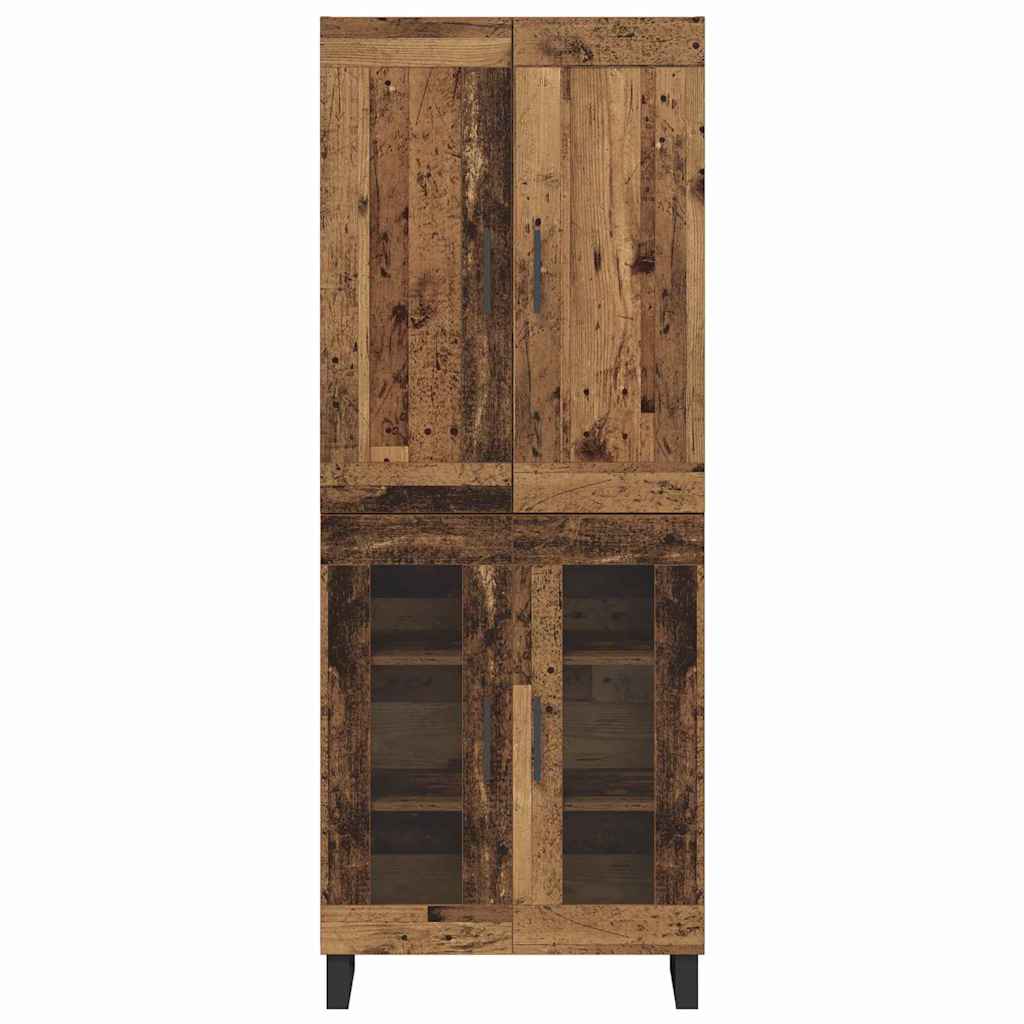 Haut Armoire 2 pc Bois ancien 69,5 x 34 x 180 cm