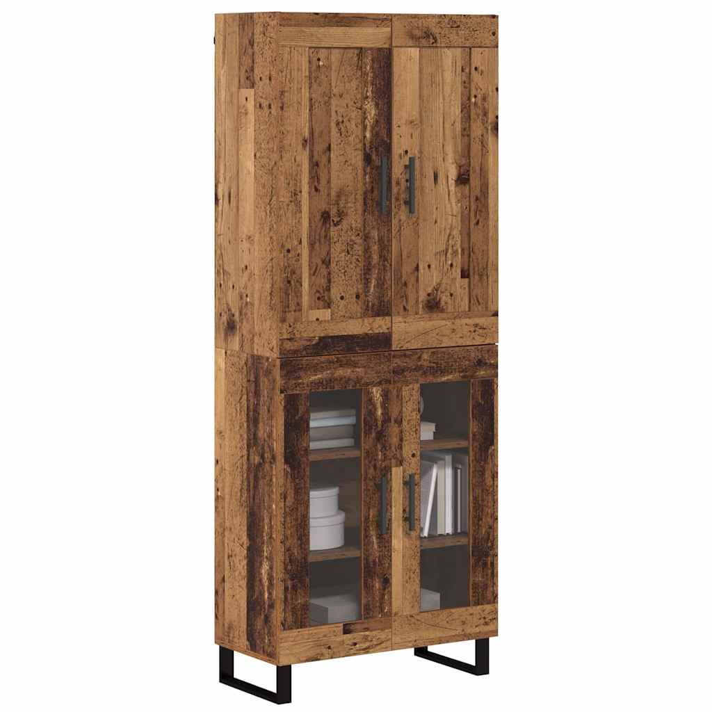 Haut Armoire 2 pc Bois ancien 69,5 x 34 x 180 cm
