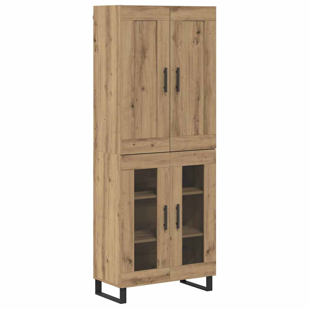 Haut Armoire 2 pcs Chêne artisanal 69,5 x 34 x 180 cm
