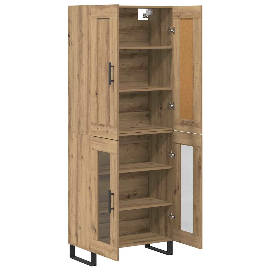 Haut Armoire 2 pc Chêne artisanal 69,5 x 34 x 180 cm