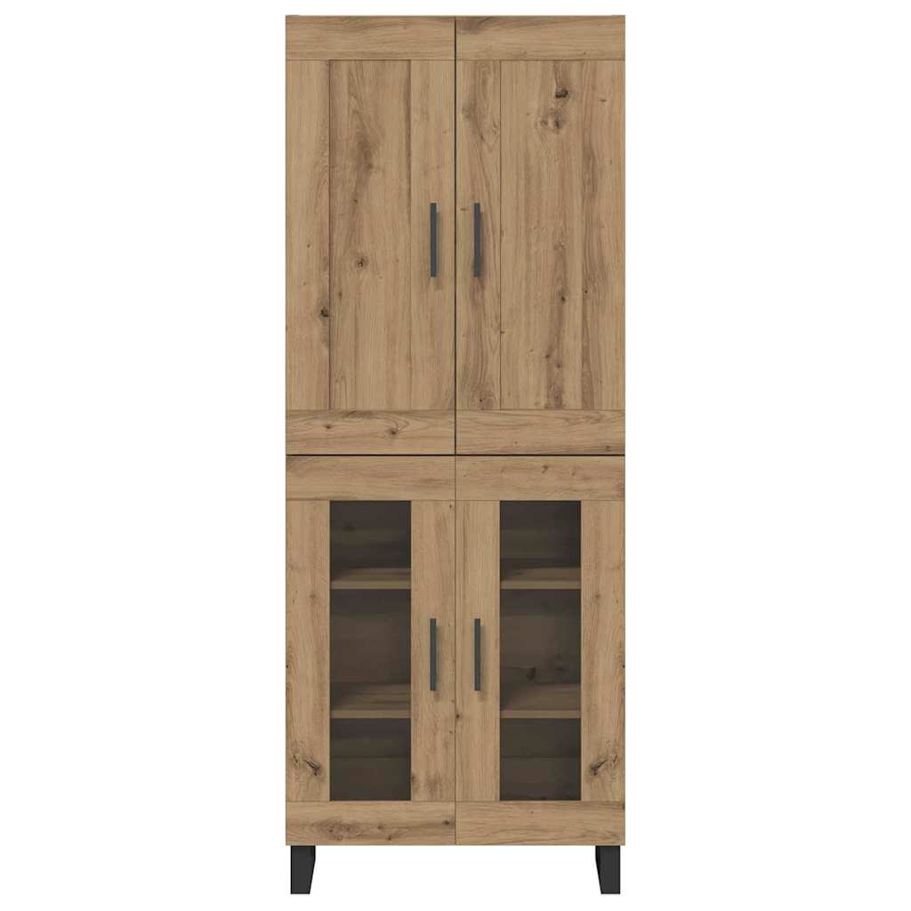 Haut Armoire 2 pc Chêne artisanal 69,5 x 34 x 180 cm