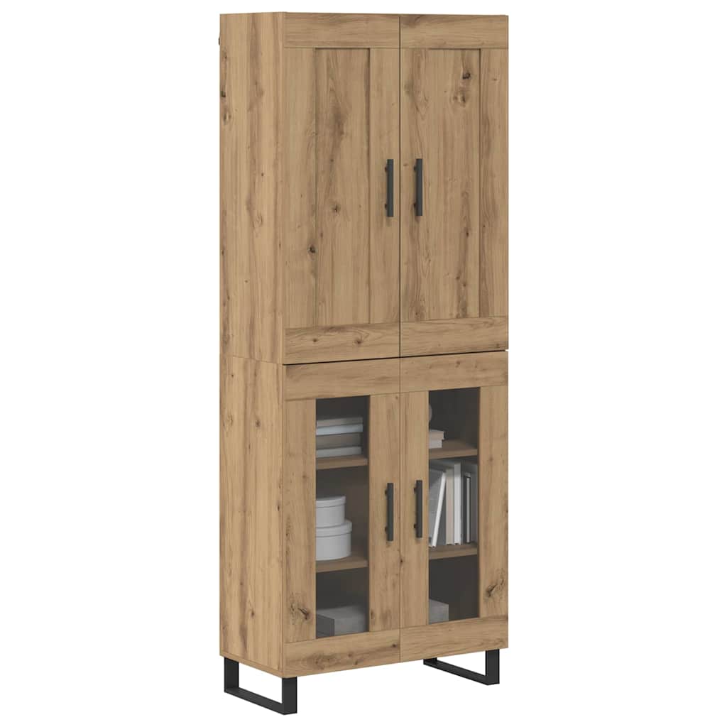 Haut Armoire 2 pcs Chêne artisanal 69,5 x 34 x 180 cm