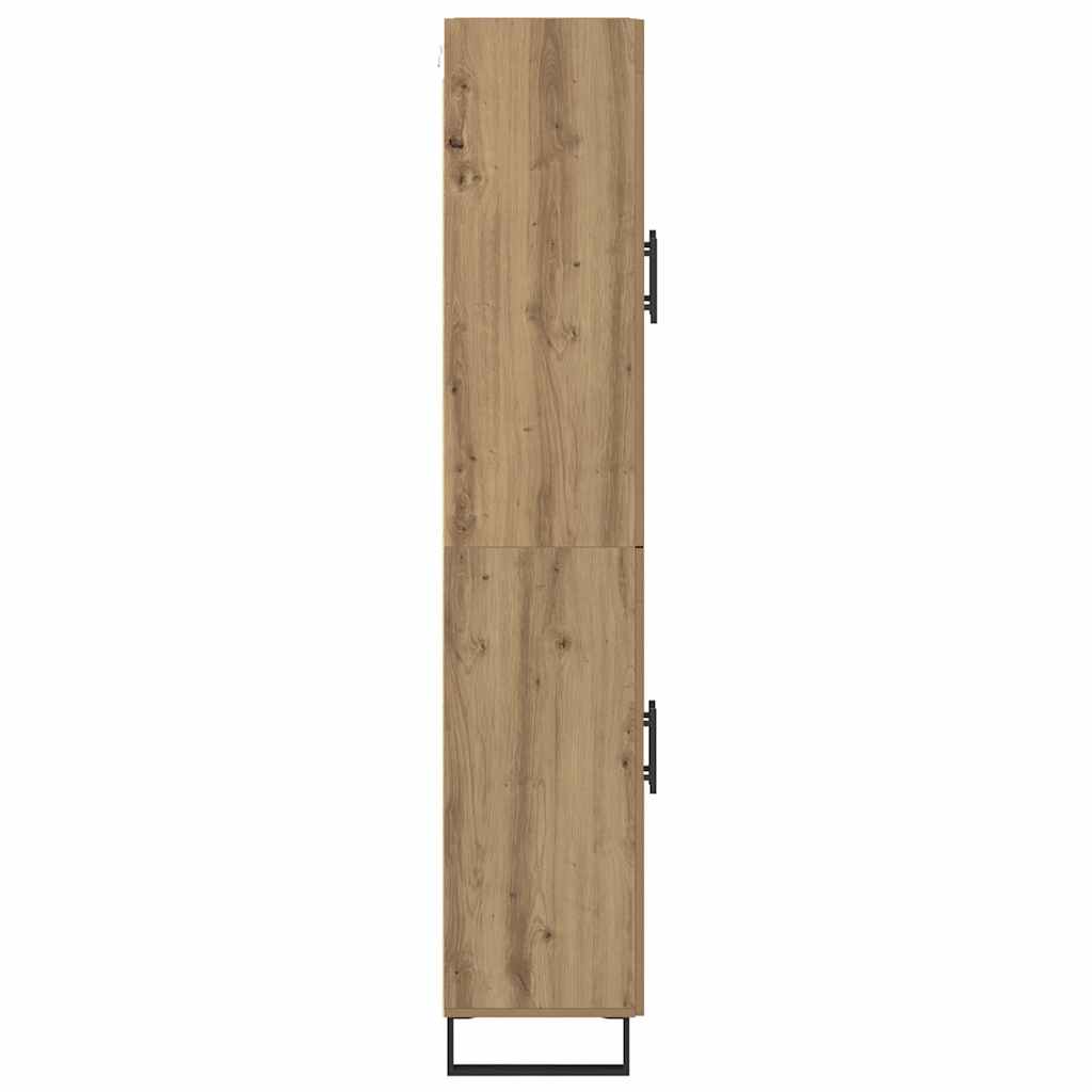Haut Armoire 2 pcs Chêne artisanal Bois Aggloméré et Verre - XIOS