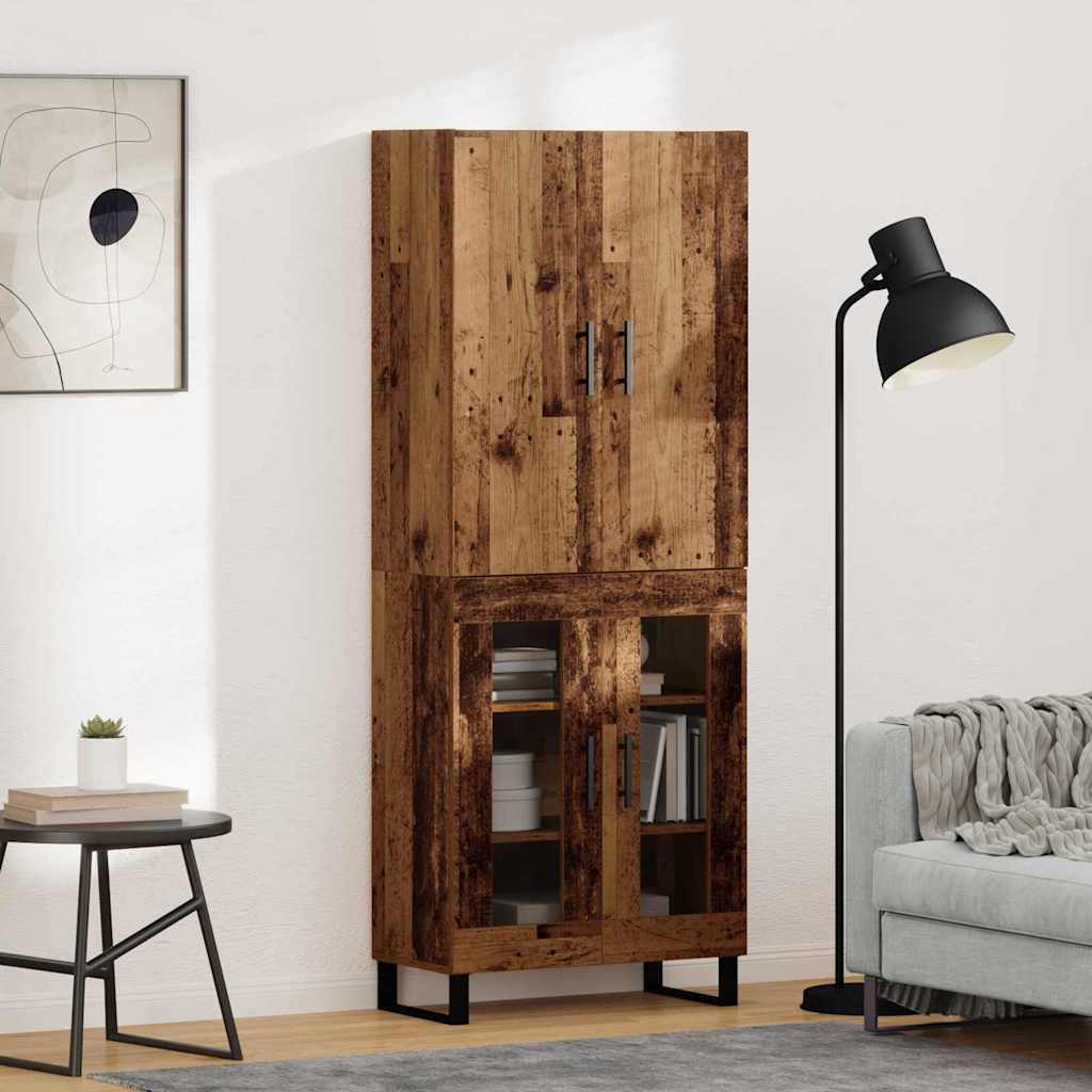Haut Armoire 2 pc Bois Ancien 69,5 x 34 x 180 cm - XIOS