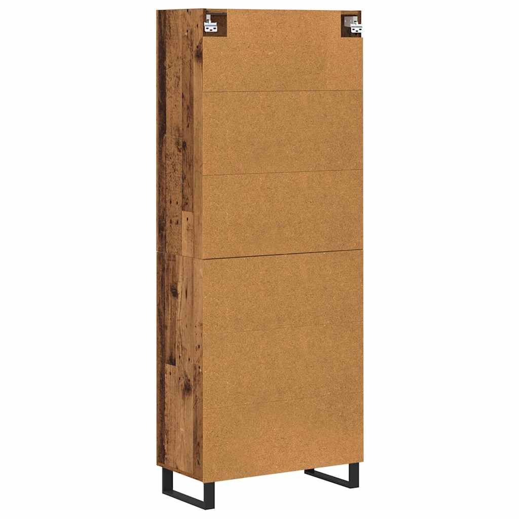 Haut Armoire 2 pc Bois Ancien 69,5 x 34 x 180 cm - XIOS