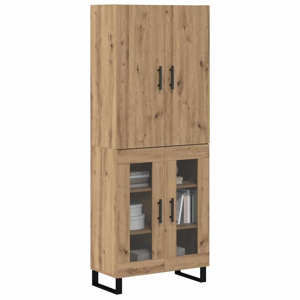 Haut Armoire 2 pc Chêne artisanal 69,5 x 34 x 180 cm