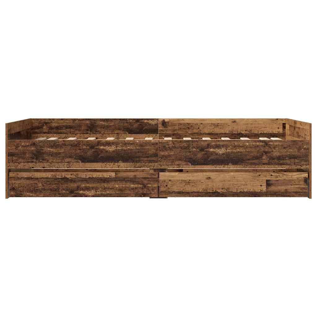 Cadre de lit avec tiroir Bois Ancien 90 x 200 cm Pin massif - XIOS