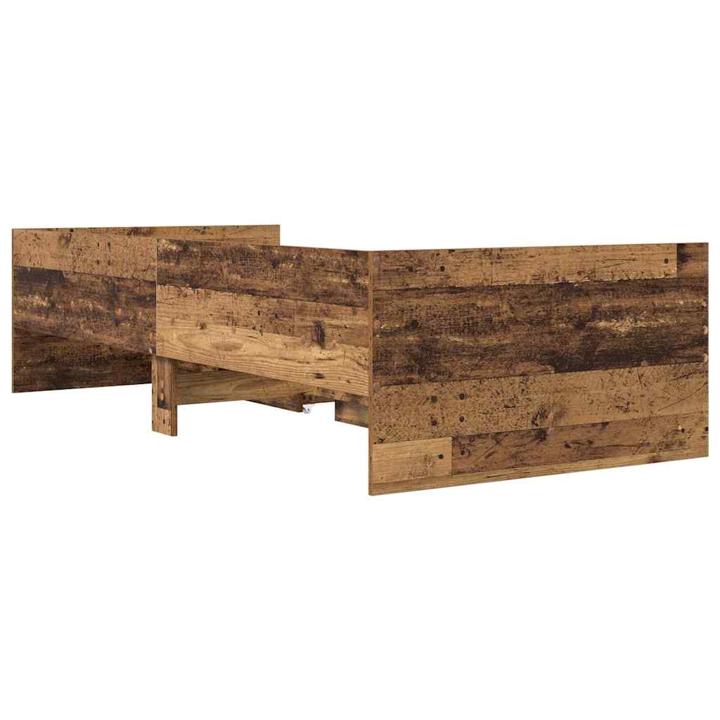 Cadre de lit avec tiroir Bois Ancien 90 x 190 cm Pin massif - XIOS