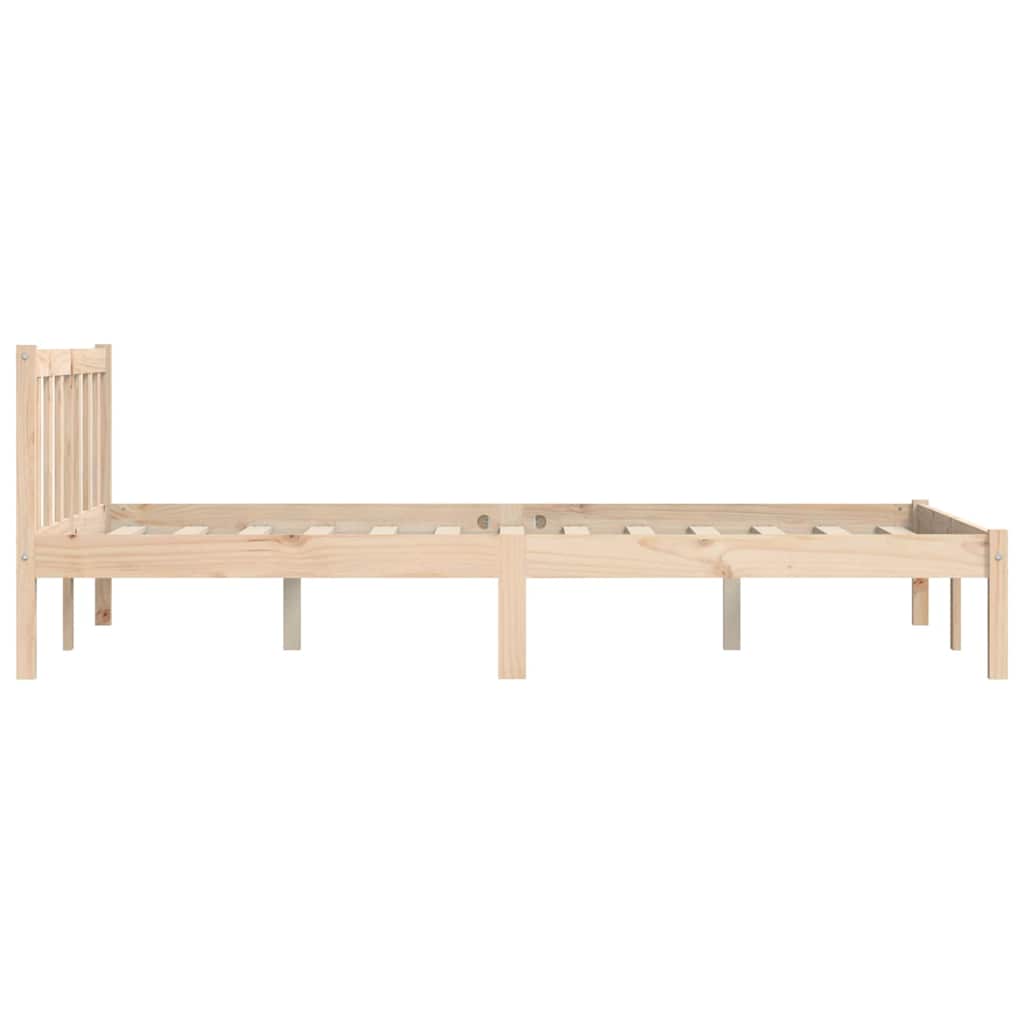 Cadre de lit Naturel 152 x 203 cm Bois de Pin Massif - XIOS