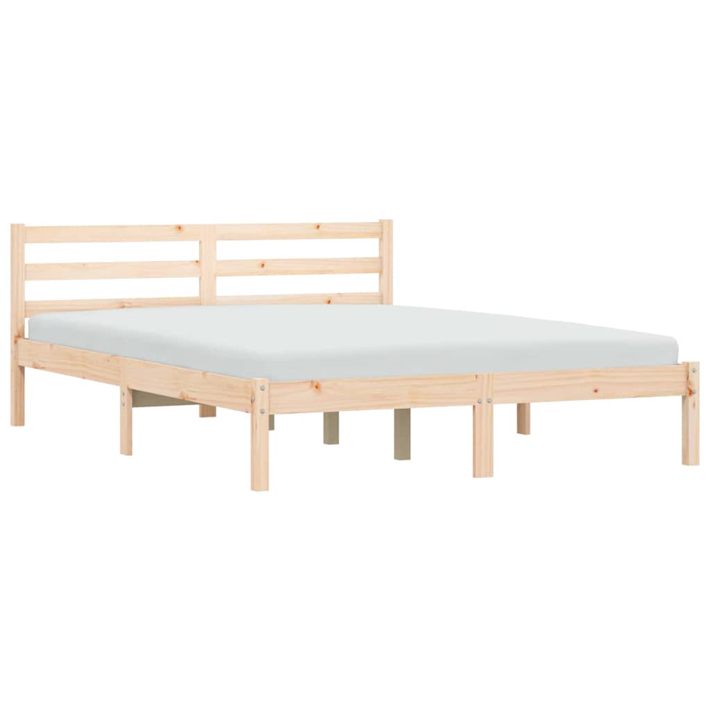 Cadre de lit Naturel 208,5 x 157,5 x 69,5 cm Bois de Pin Massif - XIOS