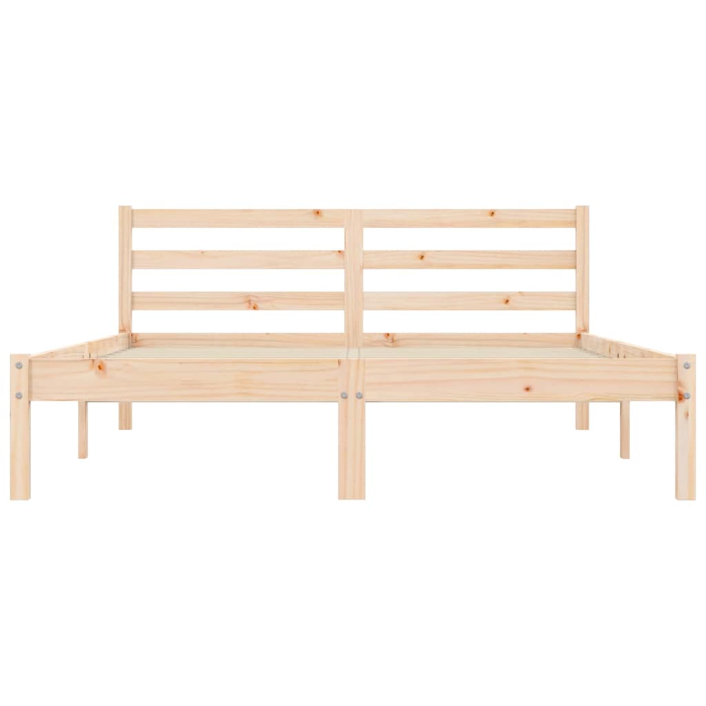 Cadre de lit Naturel 208,5 x 157,5 x 69,5 cm Bois de Pin Massif - XIOS