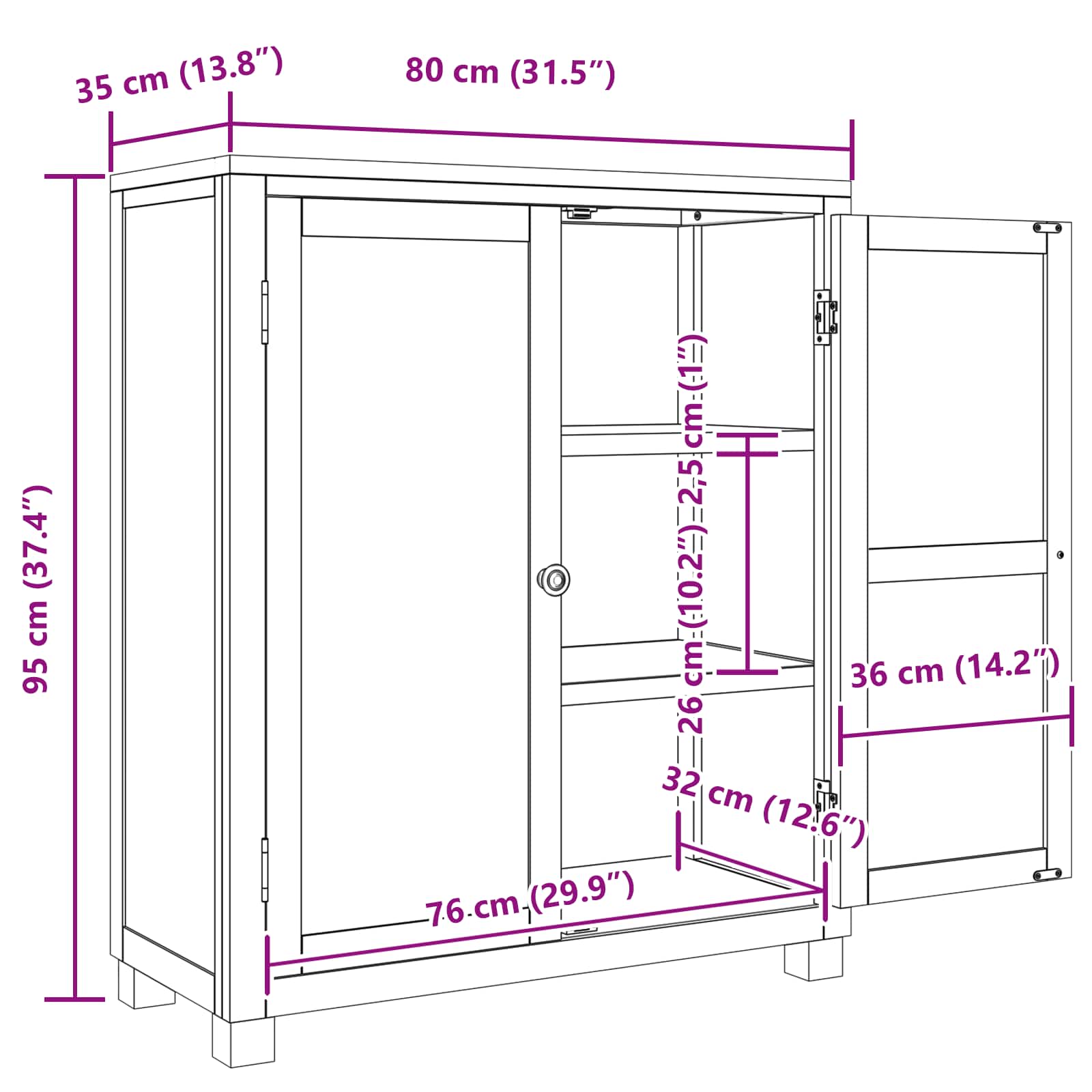 Armoire avec stockage avec porte Marron Bois d'ingénierie - XIOS