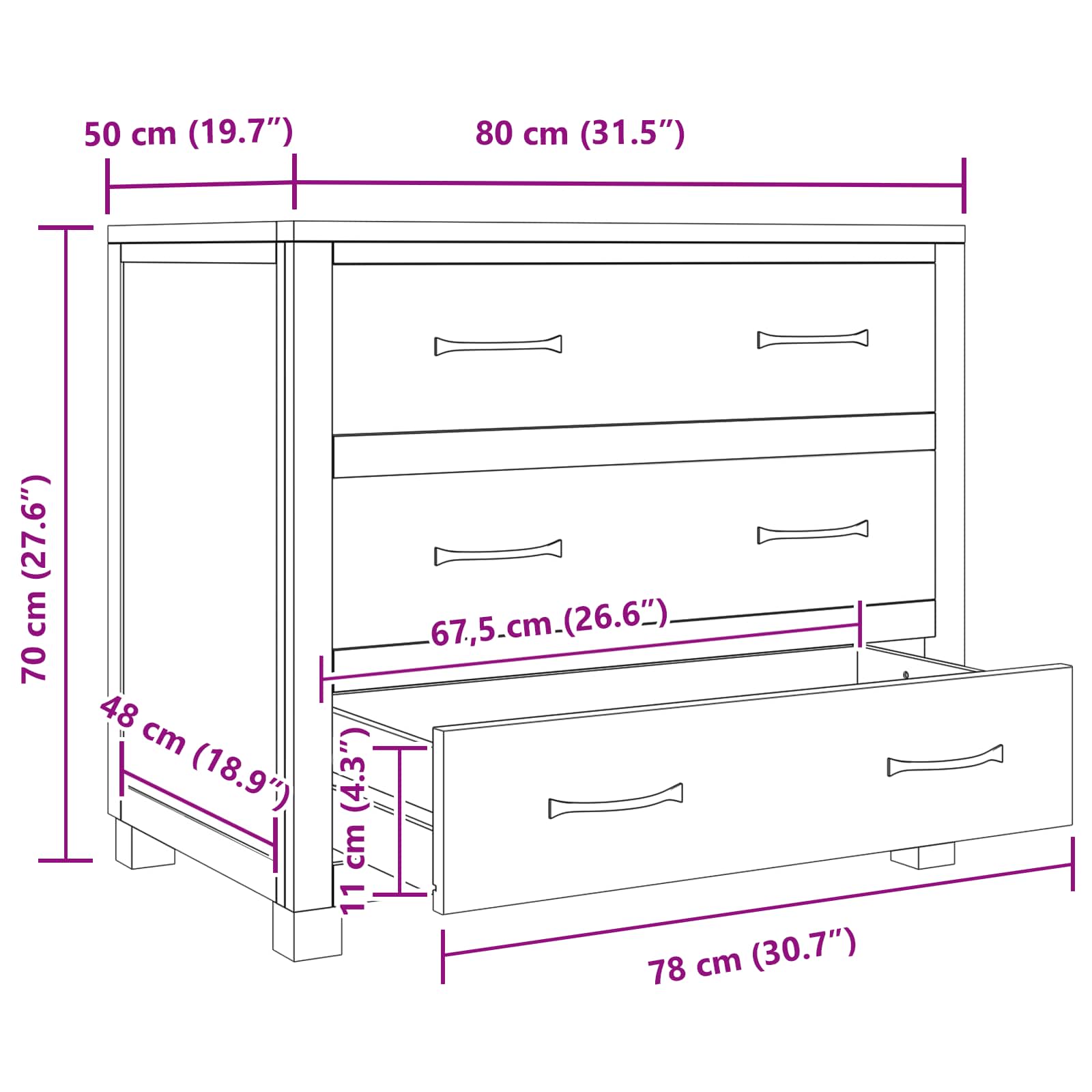 Armoire avec tiroir avec stockage Marron Bois d'ingénierie - XIOS