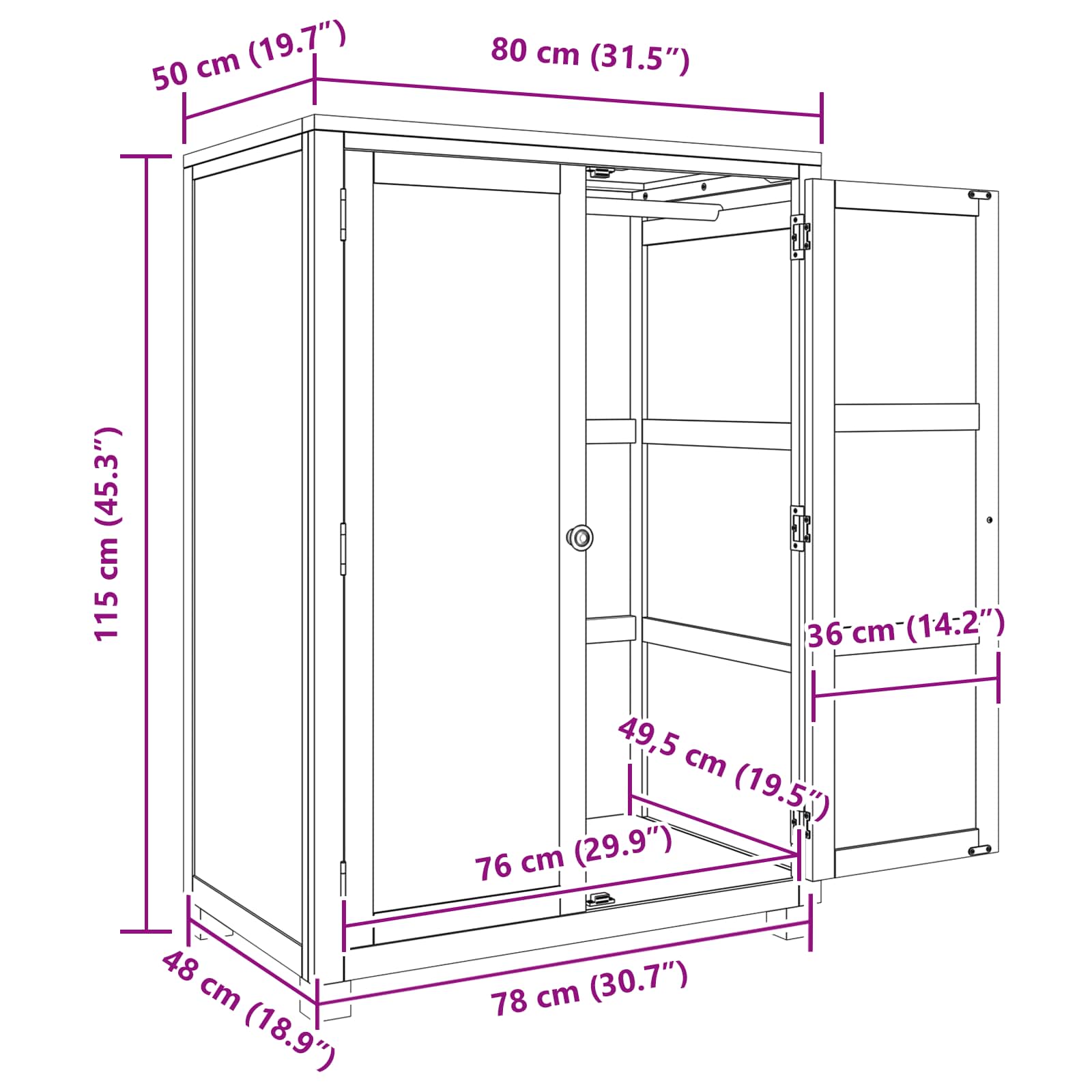 Armoire avec stockage avec porte Marron Bois d'ingénierie - XIOS