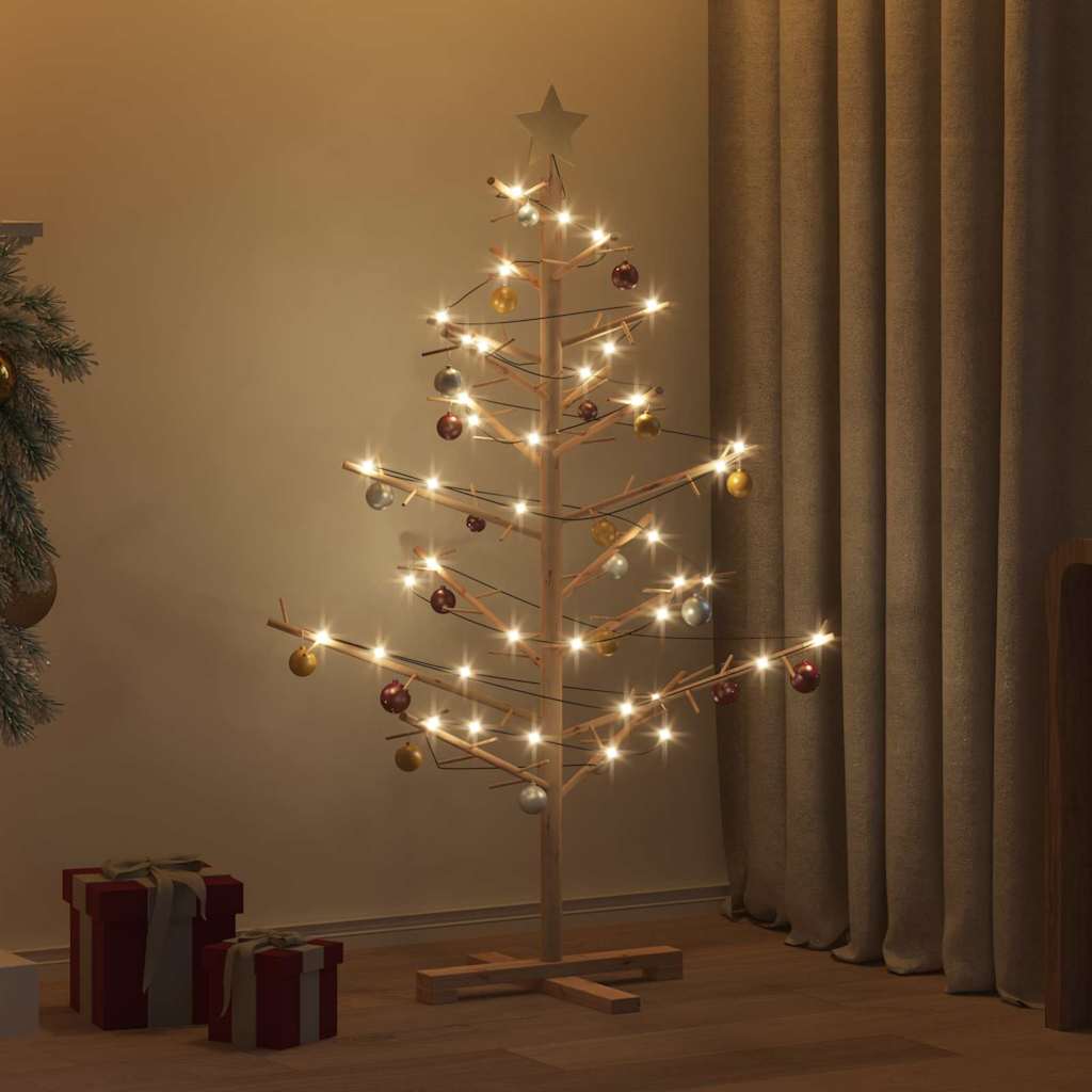 Arbre de Noël en bois Naturel 125 cm Bois massif en pin - XIOS