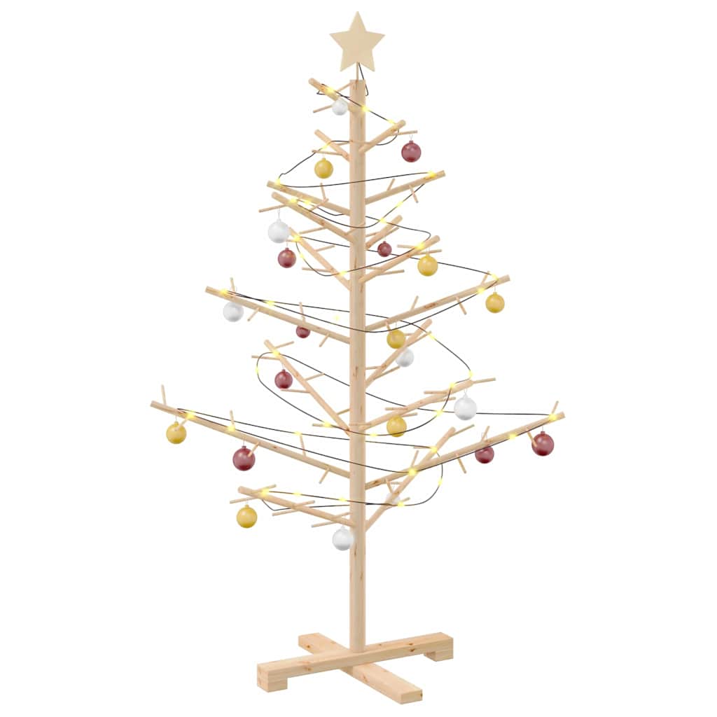Arbre de Noël en bois Naturel 125 cm Bois massif en pin - XIOS