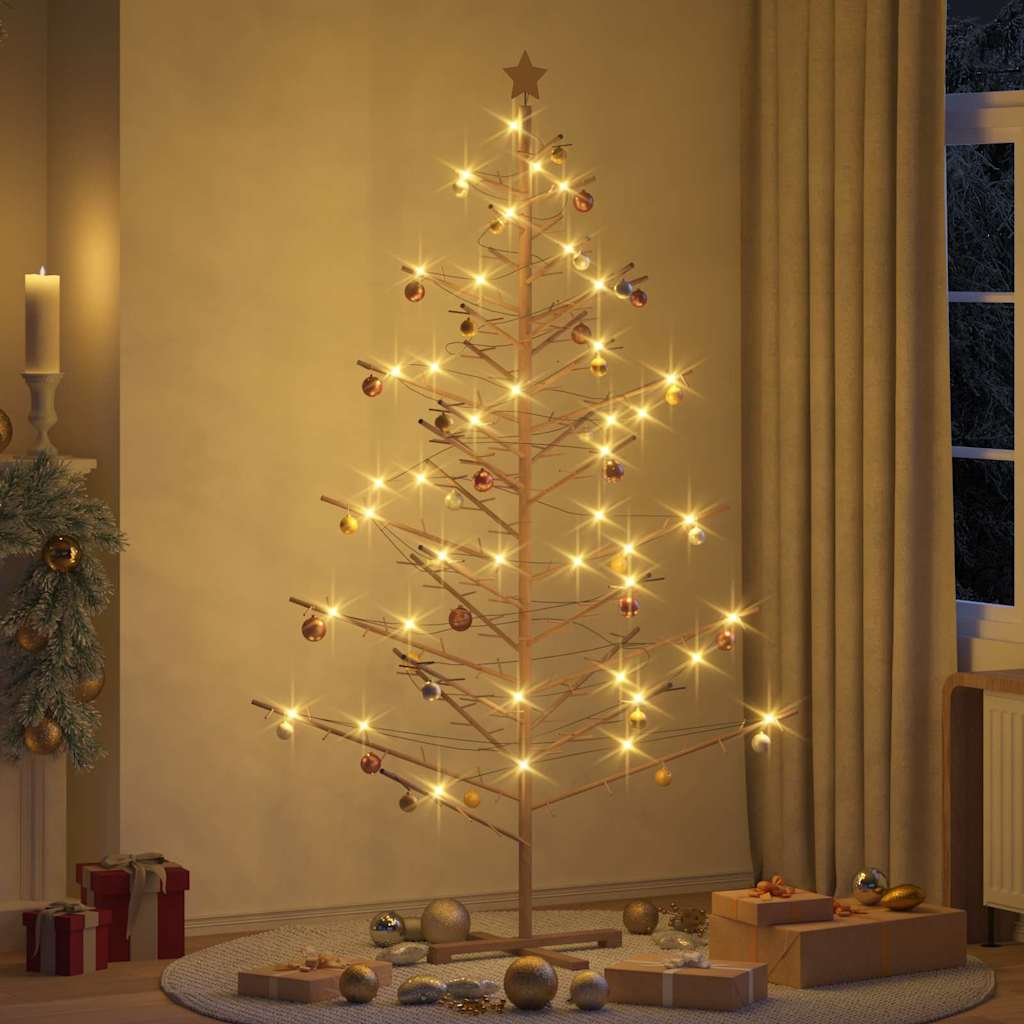 Arbre de Noël en bois Marron 210 cm Bois massif en pin - XIOS