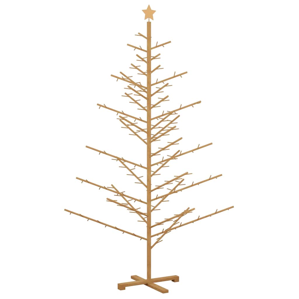 Arbre de Noël en bois Marron 210 cm Bois massif en pin - XIOS