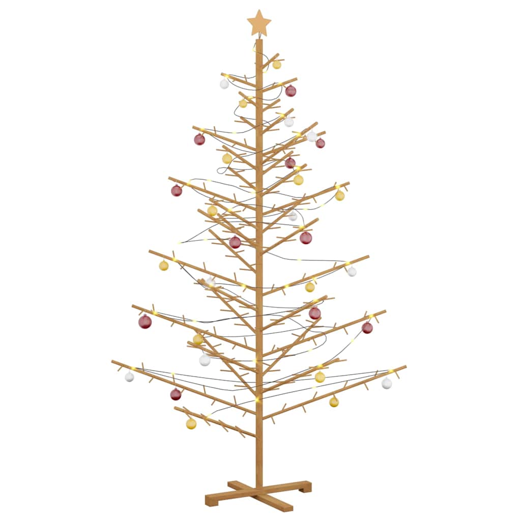 Arbre de Noël en bois Marron 210 cm Bois massif en pin - XIOS