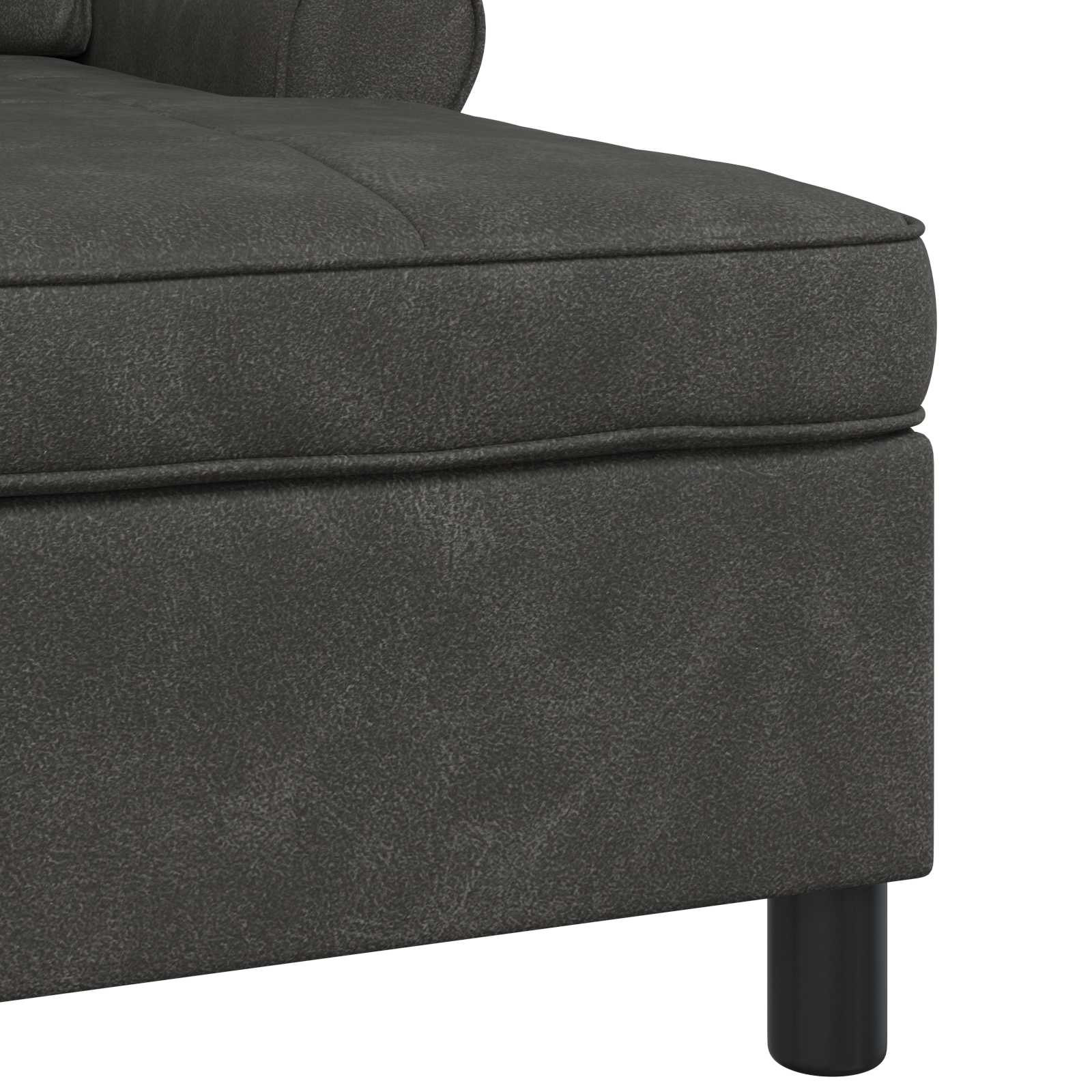 Chaise longue avec coussin Noir 91 x 157 x 91 cm PU antique - XIOS