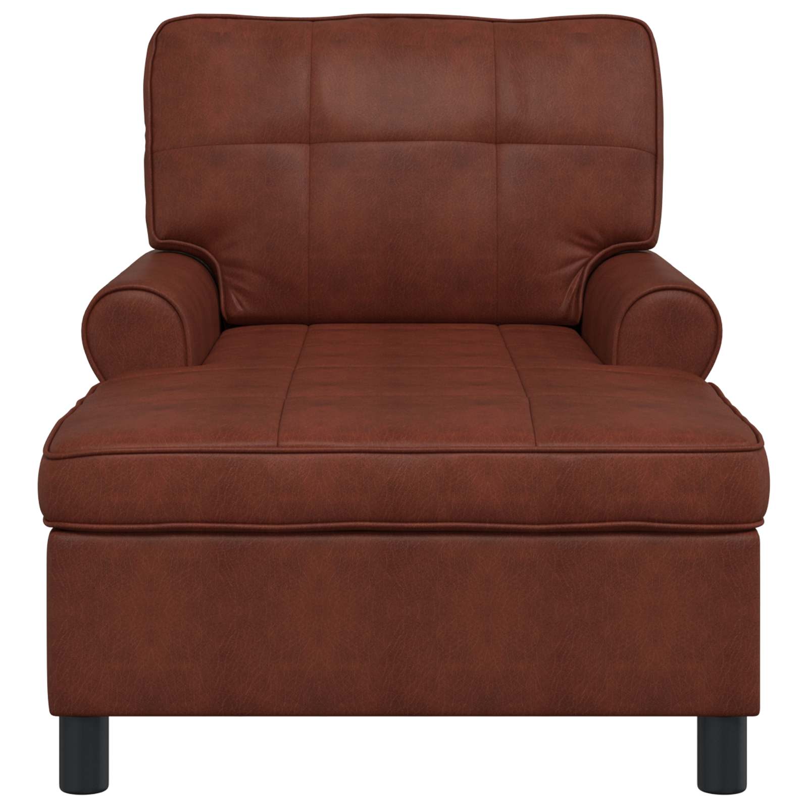 Chaise longue Brun Brillant 91 x 157 x 91 cm PU antique - XIOS