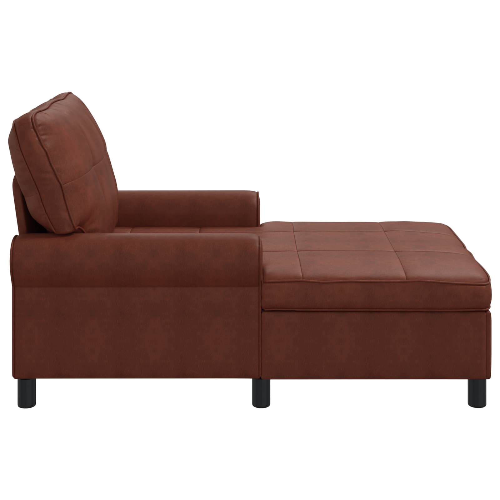 Chaise longue Brun Brillant 91 x 157 x 91 cm PU antique - XIOS