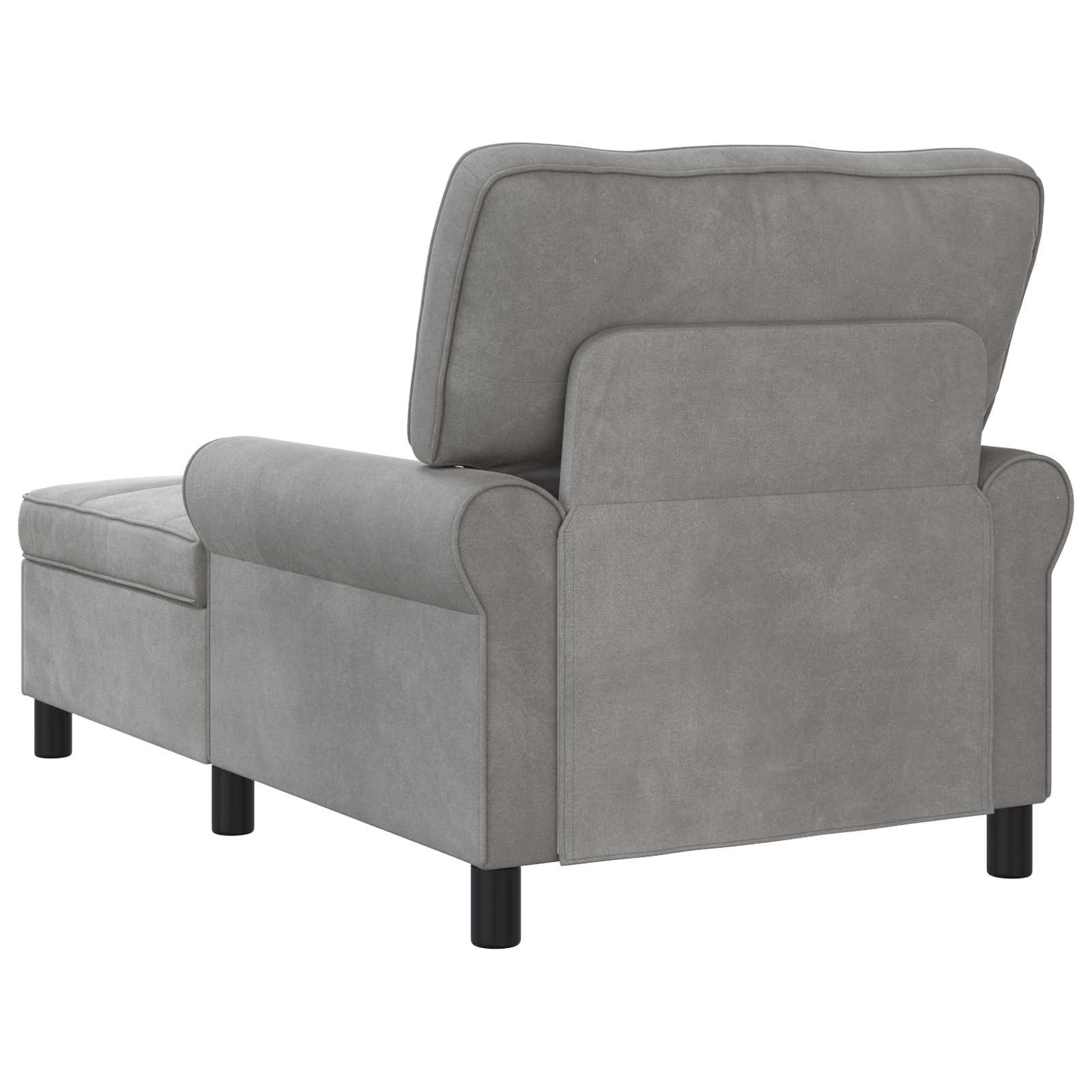 Chaise longue avec coussin Gris clair 91 x 157 x 91 cm Velours - XIOS